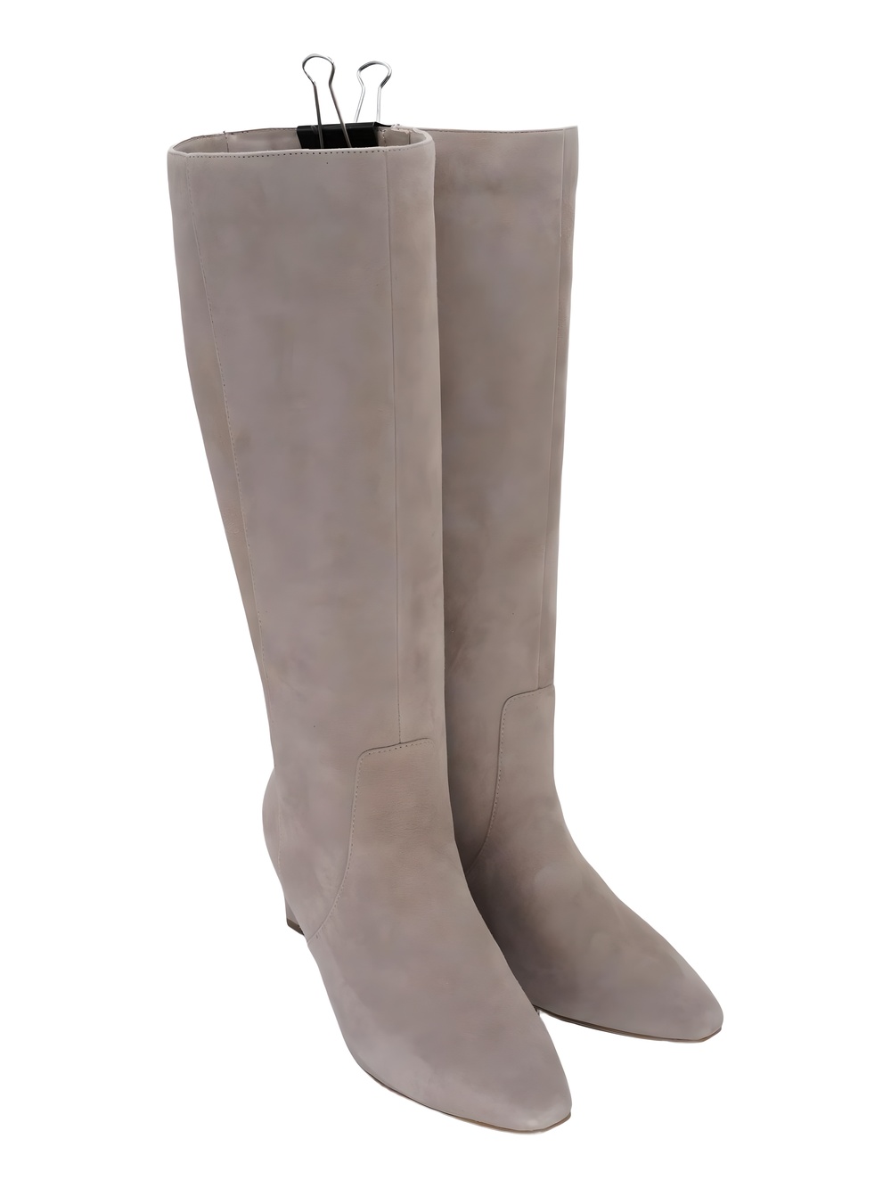 Rockport Womens Mabel Taupe Suede 2.5" Block Heel Knee High Boots Size 9M
